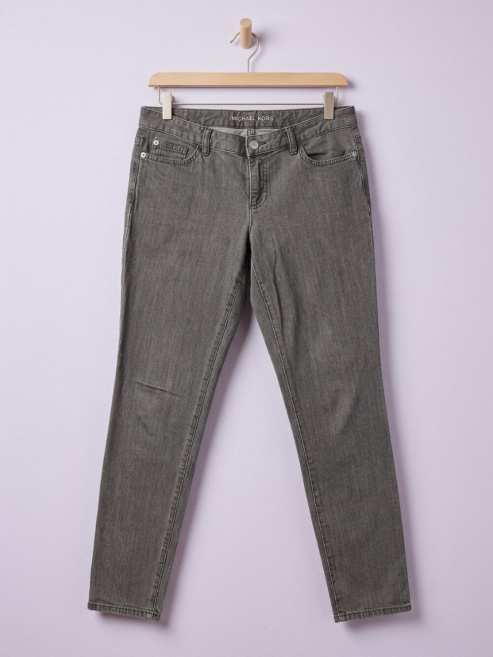 Michael Kors Grey Skinny Jeans 5-Pocket Stretch Denim Women's Size 6